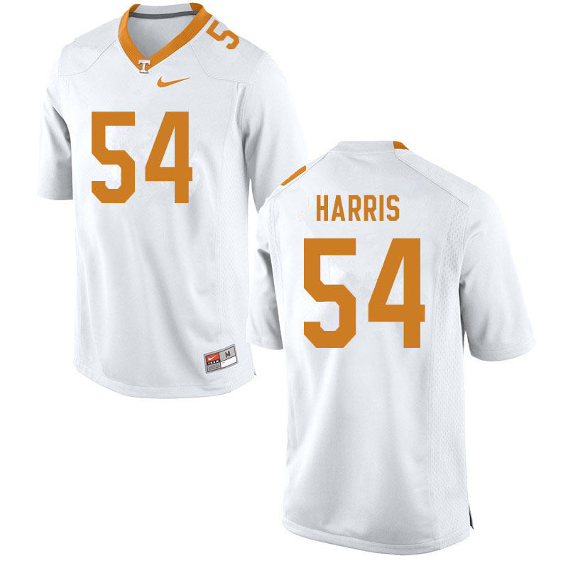 Men #54 Kingston Harris Tennessee Volunteers College Football Jerseys Sale-White